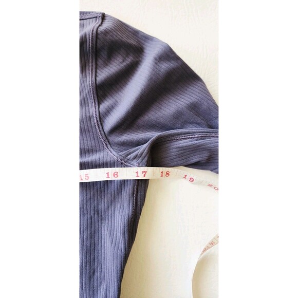 Lululemon All it Takes Back Twist Ribbed Long Sleeve Nightfall Size 6 - Picture 5 of 6